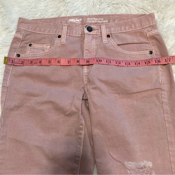Pink Jeans Distressed Boyfriend Crop Size 2 26 Regular - Picture 7 of 8